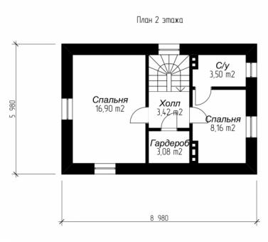 Проект комфортного двухэтажного коттеджа